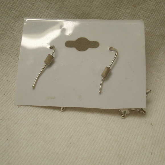 vintage Silver Snowflake Dangle Earrings - Picture 7 of 8